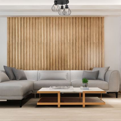 Стельовий світильник PARKLA 3xE27/15W/230V чорний