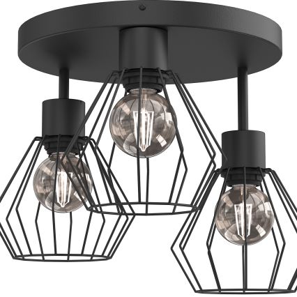 Стельовий світильник PARKLA 3xE27/15W/230V чорний