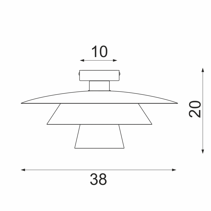 Стельовий світильник PLATO 1xE27/15W/230V, діаметр 32 см, антрацит