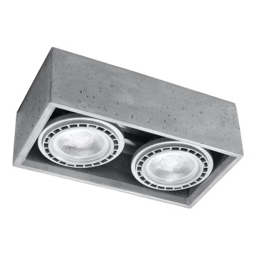 Стельовий світильник QUATRO AR111 2xGU10/40W/230V бетон