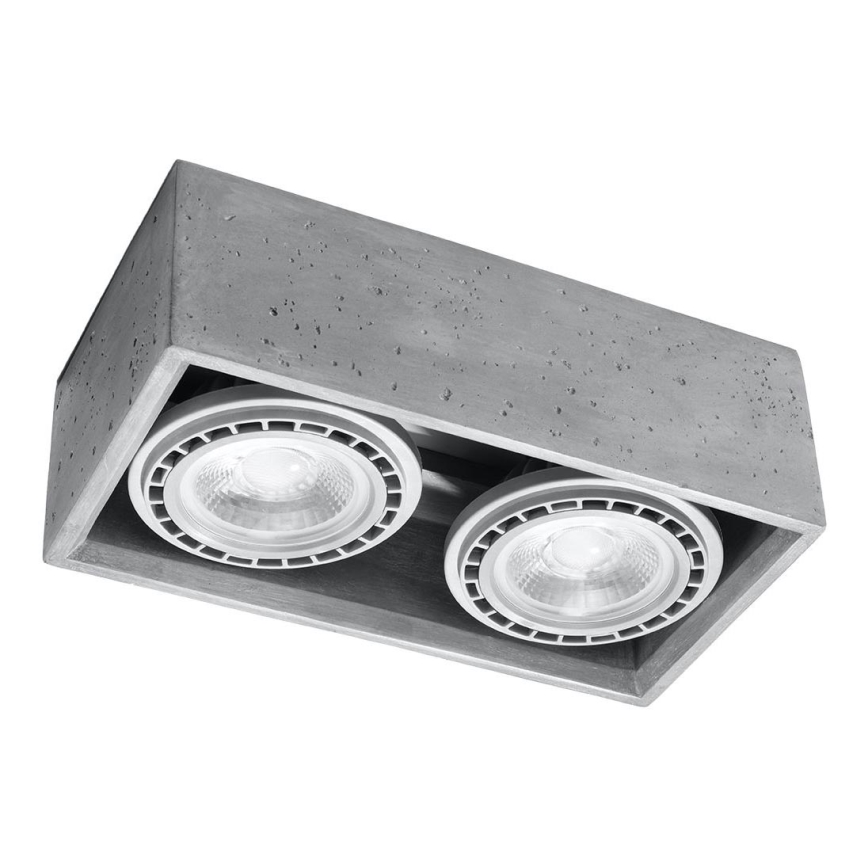 Стельовий світильник QUATRO AR111 2xGU10/40W/230V бетон