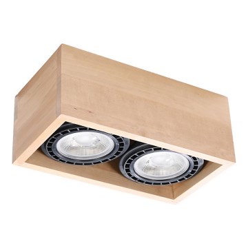 Стельовий світильник QUATRO AR111 2xGU10/40W/230V бук
