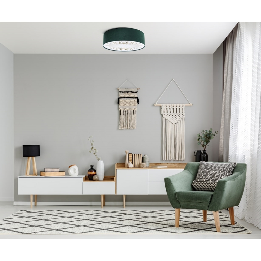 Стельовий світильник RAYS 2xE27/60W/230V діаметр 60 см зелений