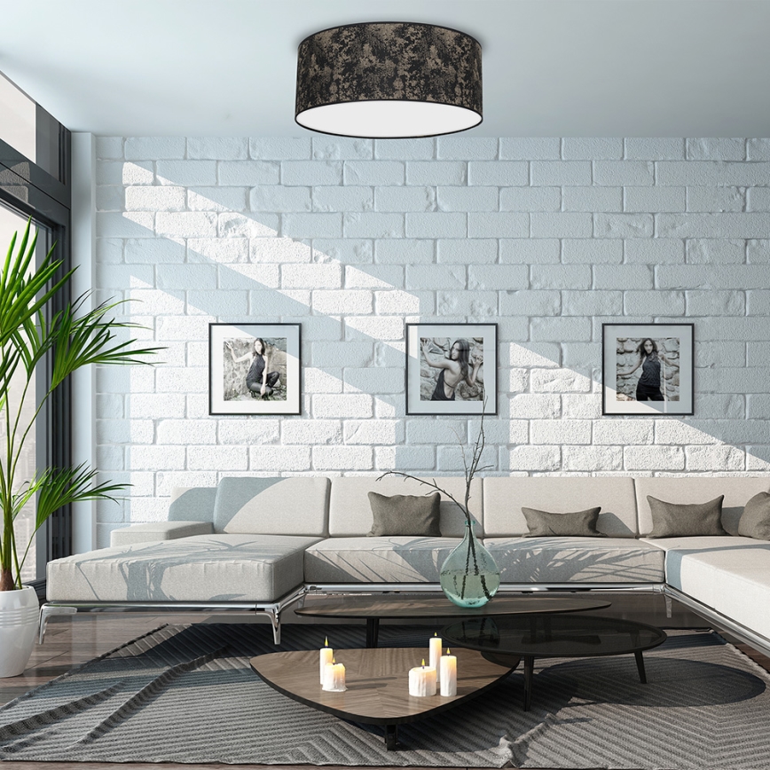 Стельовий світильник SATINO 2xE27/60W/230V чорний/золотий