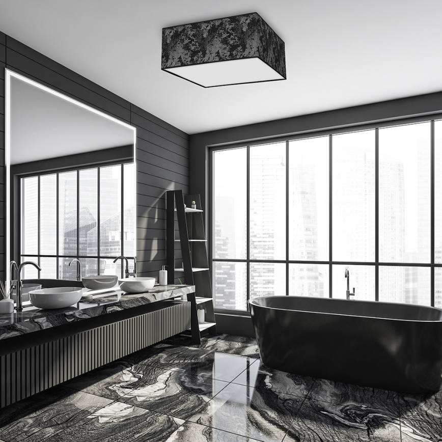 Стельовий світильник SATINO 3xE27/60W/230V чорний/срібний