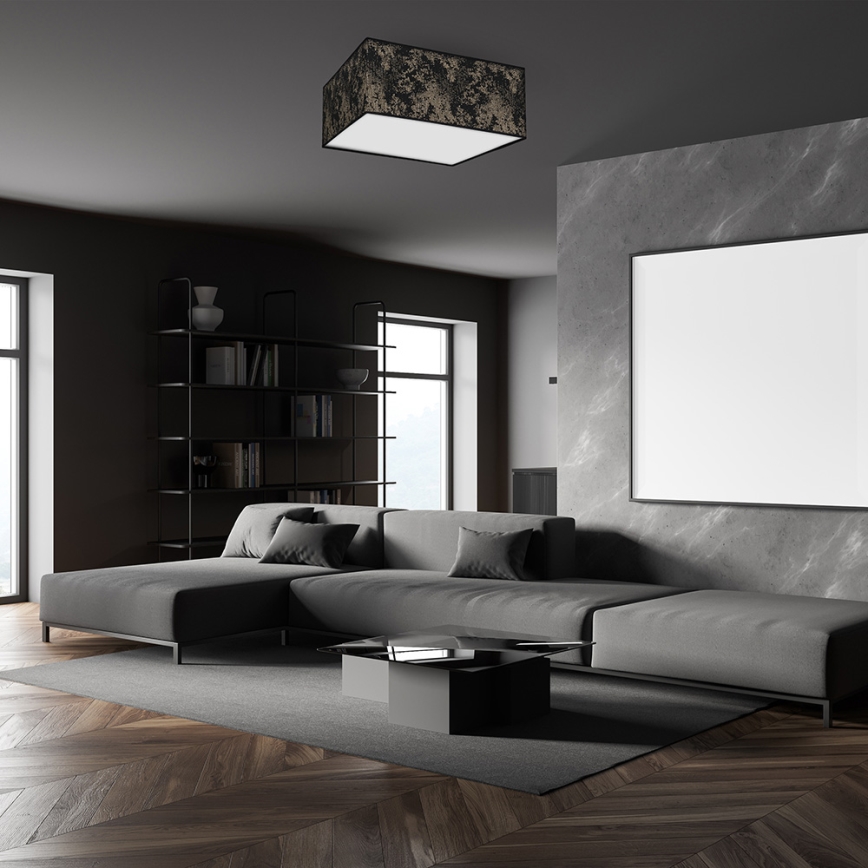 Стельовий світильник SATINO 3xE27/60W/230V чорний/золотий