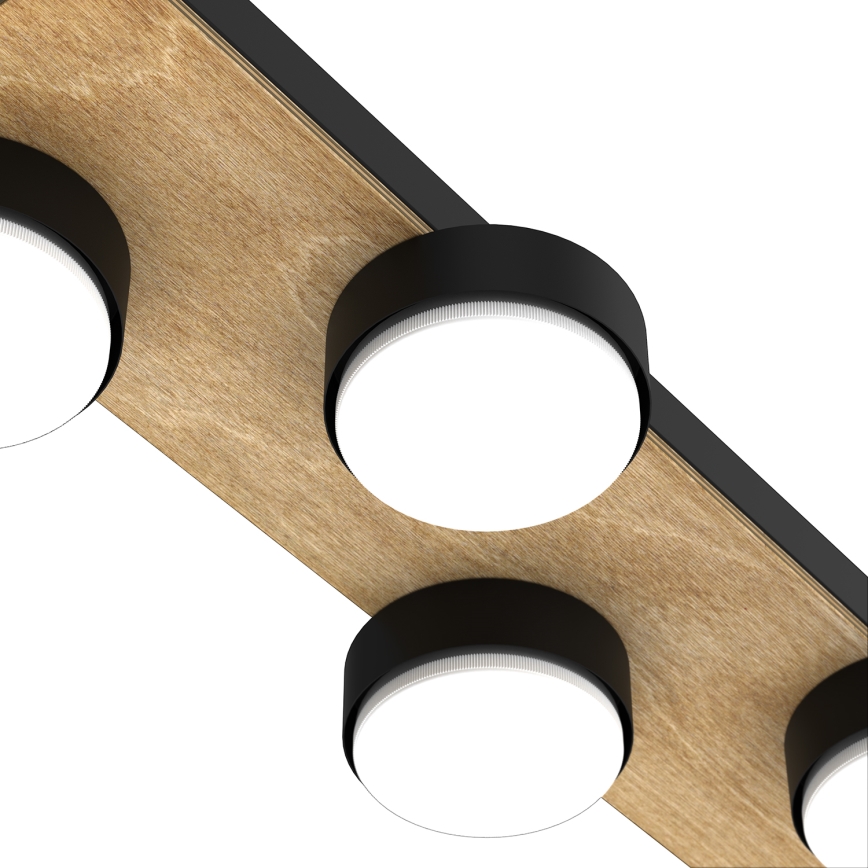 Стельовий світильник SEMA 4xGX53/15W/230V чорний/коричневий/дуб