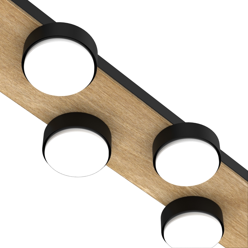 Стельовий світильник SEMA 6xGX53/15W/230V чорний/коричневий/дуб