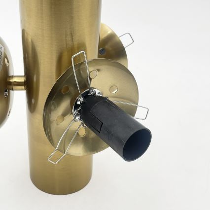 Стельовий світильник SFERIO 3xE14/5W/230V латунь/димчасто-бежевий