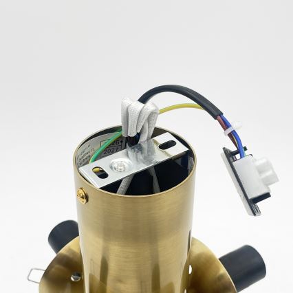 Стельовий світильник SFERIO 3xE14/5W/230V латунь/димчасто-бежевий