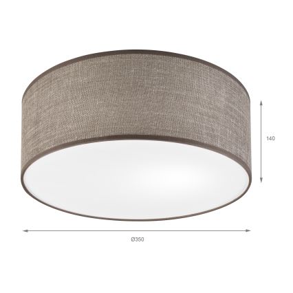 Стельовий світильник SIRJA 1xE27/15W/230V діаметр 35 см коричневий