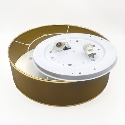 Стельовий світильник SIRJA 2xE27/15W/230V діаметр 45 см коричневий/золотий