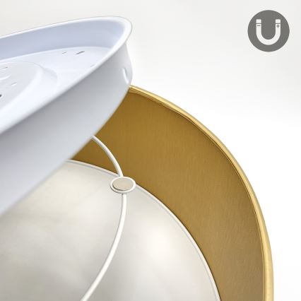 Стельовий світильник SIRJA 2xE27/15W/230V діаметр 45 см коричневий/золотий