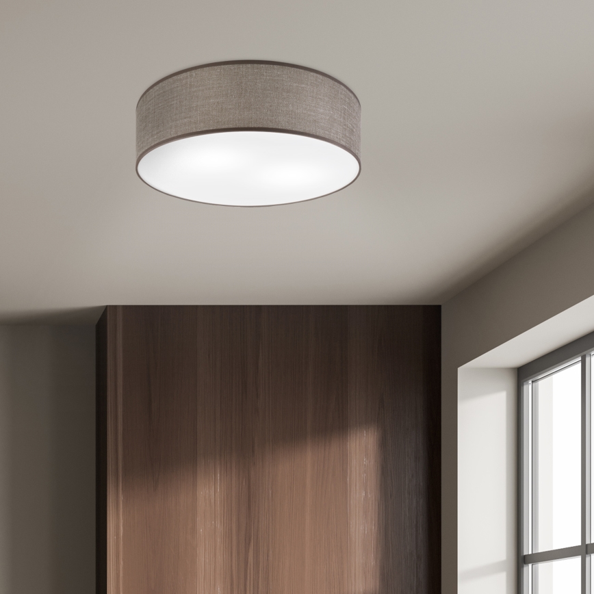 Стельовий світильник SIRJA 2xE27/15W/230V діаметром 45 см коричневий