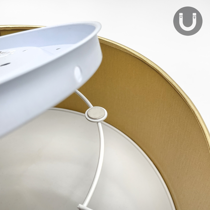 Стельовий світильник SIRJA DOUBLE 2xE14/15W/230V діаметр 35 см коричневий/золотий