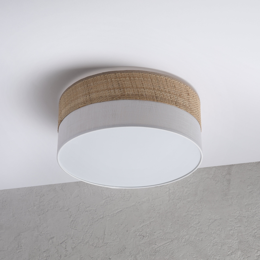 Стельовий світильник SIRJA DOUBLE BOHO 2xE14/15W/230V, діаметр 35 см, бежевий/білий