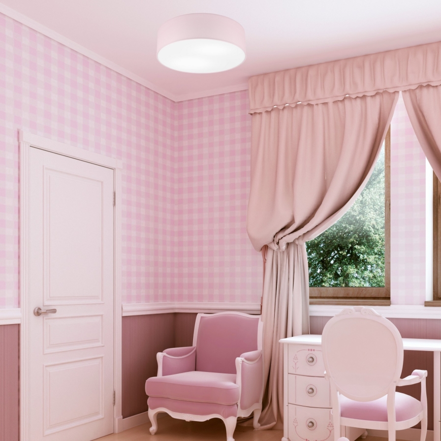 Стельовий світильник SIRJA PASTEL 2xE27/60W/230V діаметр 45 см рожевий