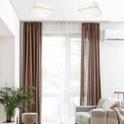 Стельовий світильник SIRJA SQUARE 2xE27/60W/230V 35x35 см білий