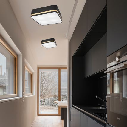 Стельовий світильник SIRJA SQUARE 4xE27/60W/230V 45x45 см чорний