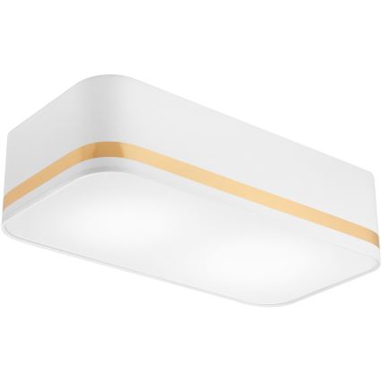 Стельовий світильник SIRJA SQUARE STRIPE 2xE27/15W/230V білий/золотий