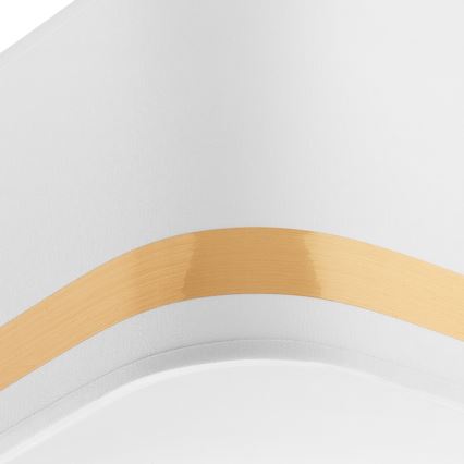 Стельовий світильник SIRJA SQUARE STRIPE 2xE27/15W/230V білий/золотий