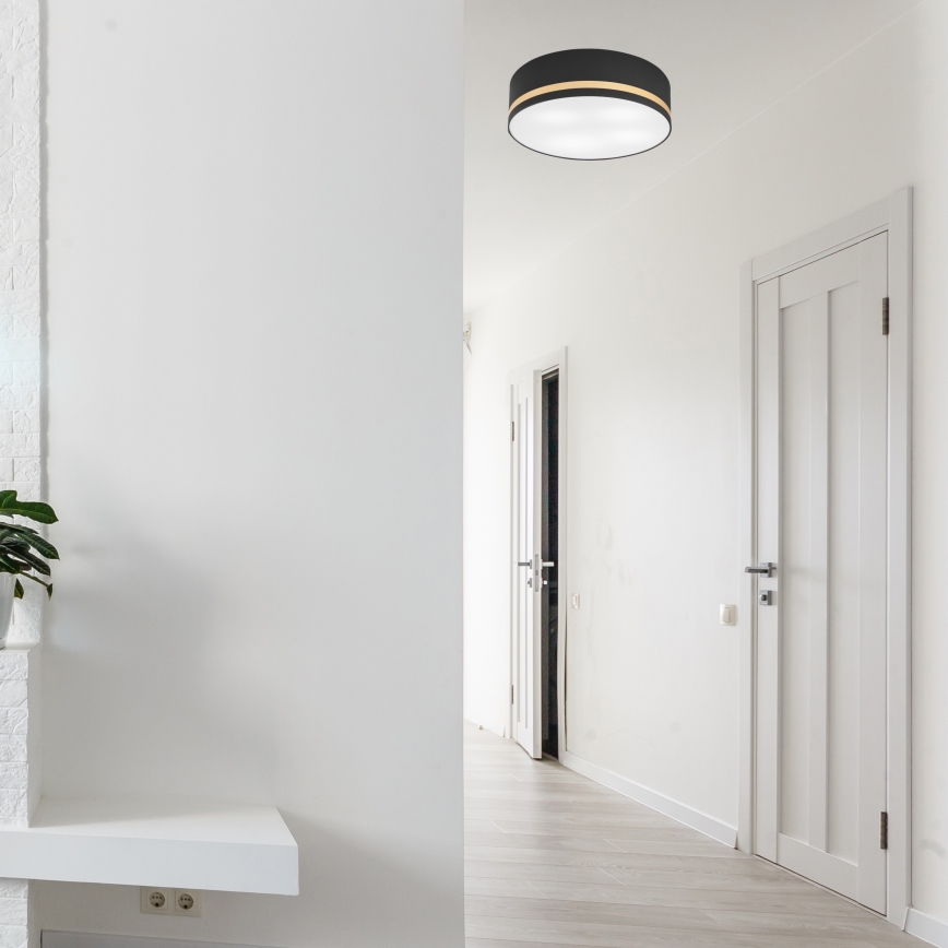 Стельовий світильник SIRJA STRIPE 4xE27/15W/230V діаметр 45 см чорний