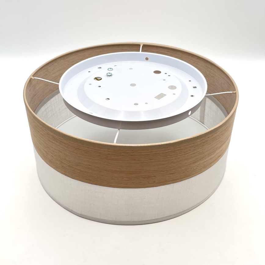 Стельовий світильник SIRJA WOOD 1xE27/15W/230V діаметр 35 см білий/дуб