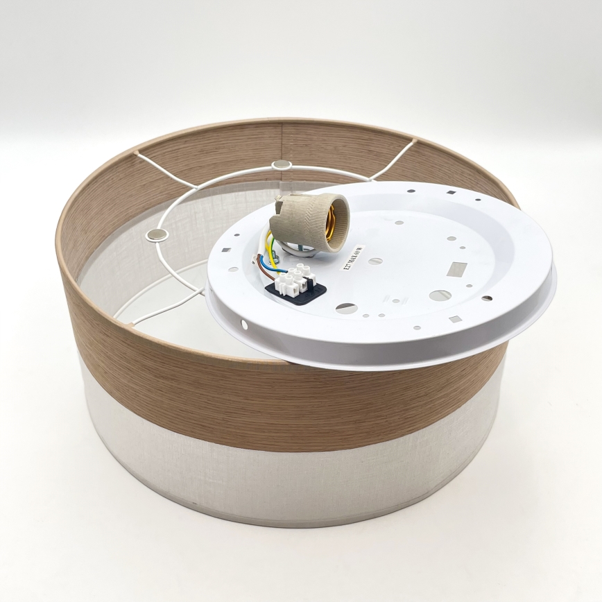 Стельовий світильник SIRJA WOOD 1xE27/15W/230V діаметр 35 см білий/дуб
