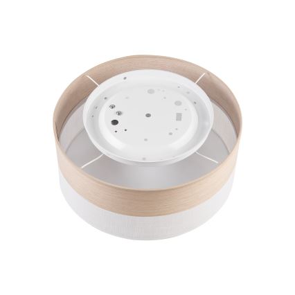 Стельовий світильник SIRJA WOOD 1xE27/15W/230V діаметр 35 см білий/дуб