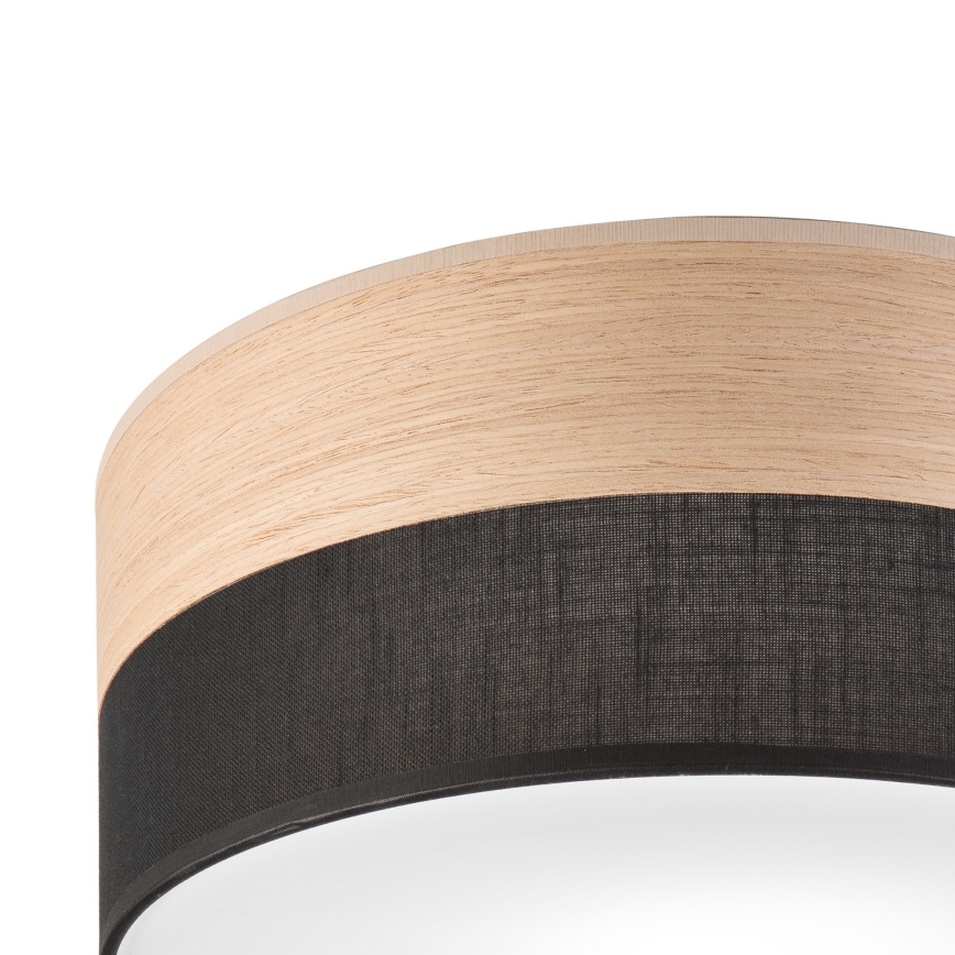 Стельовий світильник SIRJA WOOD 1xE27/15W/230V діаметр 35 см чорний/дуб