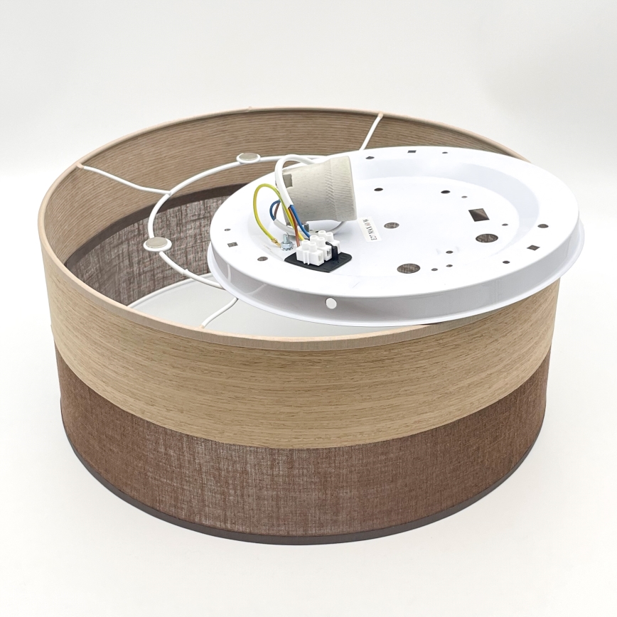 Стельовий світильник SIRJA WOOD 1xE27/15W/230V діаметр 35 см коричневий/дуб