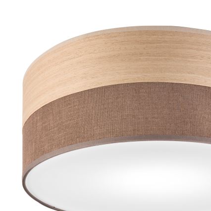 Стельовий світильник SIRJA WOOD 1xE27/15W/230V діаметр 35 см коричневий/дуб