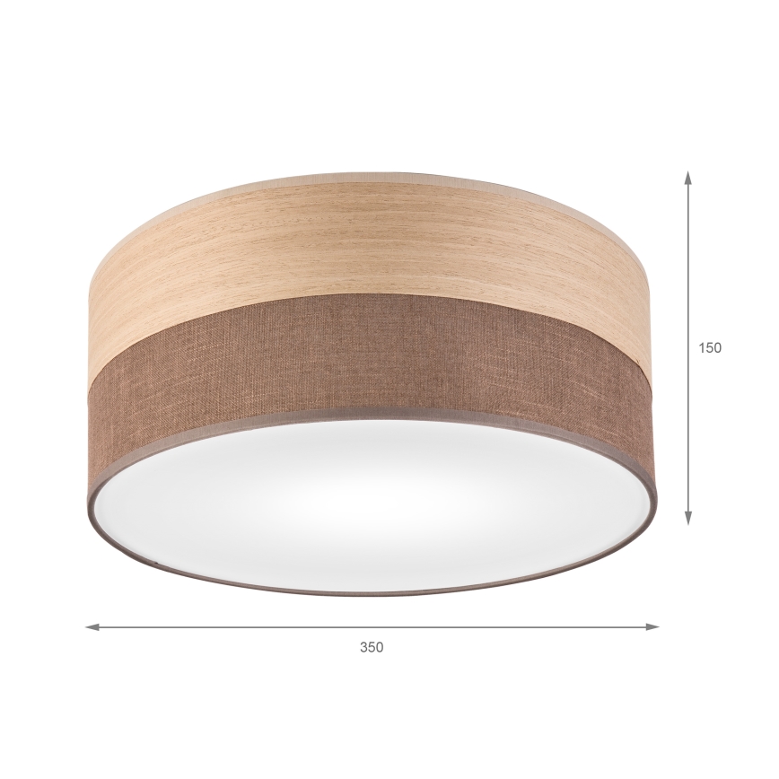 Стельовий світильник SIRJA WOOD 1xE27/15W/230V діаметр 35 см коричневий/дуб