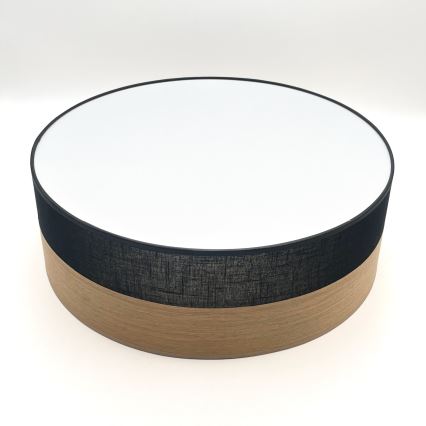 Стельовий світильник SIRJA WOOD 2xE27/15W/230V діаметр 45 см чорний/дуб