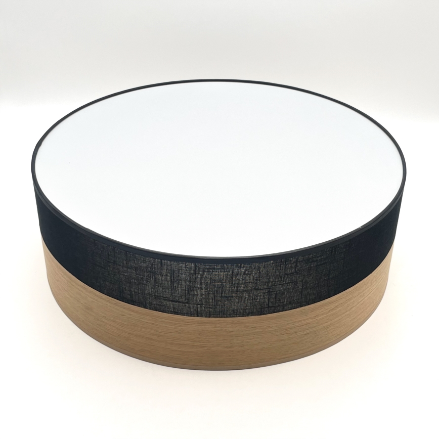 Стельовий світильник SIRJA WOOD 2xE27/15W/230V діаметр 45 см чорний/дуб