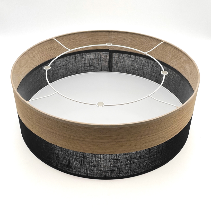 Стельовий світильник SIRJA WOOD 2xE27/15W/230V діаметр 45 см чорний/дуб