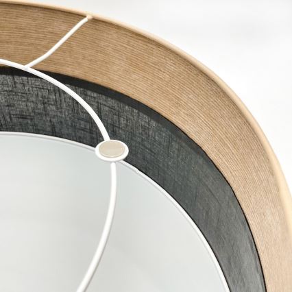 Стельовий світильник SIRJA WOOD 2xE27/15W/230V діаметр 45 см чорний/дуб