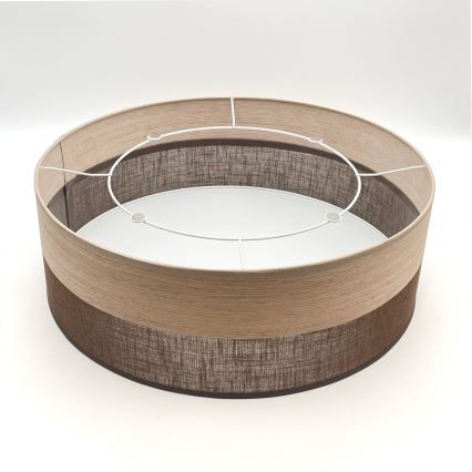 Стельовий світильник SIRJA WOOD 2xE27/15W/230V діаметр 45 см коричневий/дуб