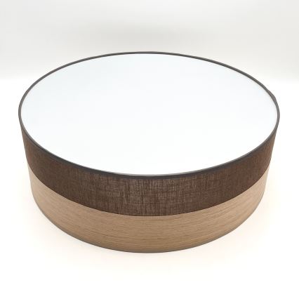 Стельовий світильник SIRJA WOOD 2xE27/15W/230V діаметр 45 см коричневий/дуб