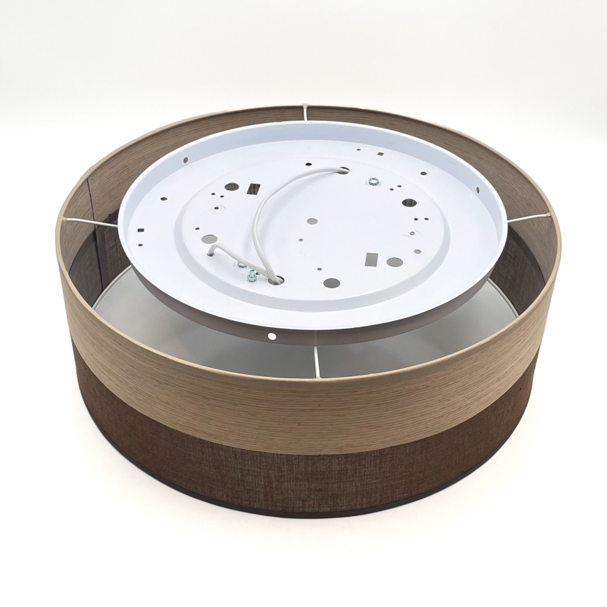 Стельовий світильник SIRJA WOOD 2xE27/15W/230V діаметр 45 см коричневий/дуб