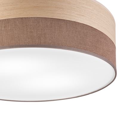 Стельовий світильник SIRJA WOOD 2xE27/15W/230V діаметр 45 см коричневий/дуб