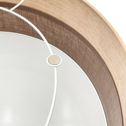 Стельовий світильник SIRJA WOOD 2xE27/15W/230V діаметр 45 см коричневий/дуб
