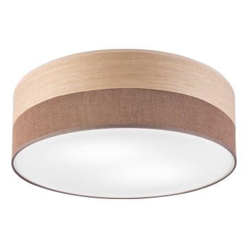 Стельовий світильник SIRJA WOOD 2xE27/15W/230V діаметр 45 см коричневий/дуб