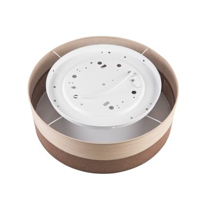 Стельовий світильник SIRJA WOOD 2xE27/15W/230V діаметр 45 см коричневий/дуб