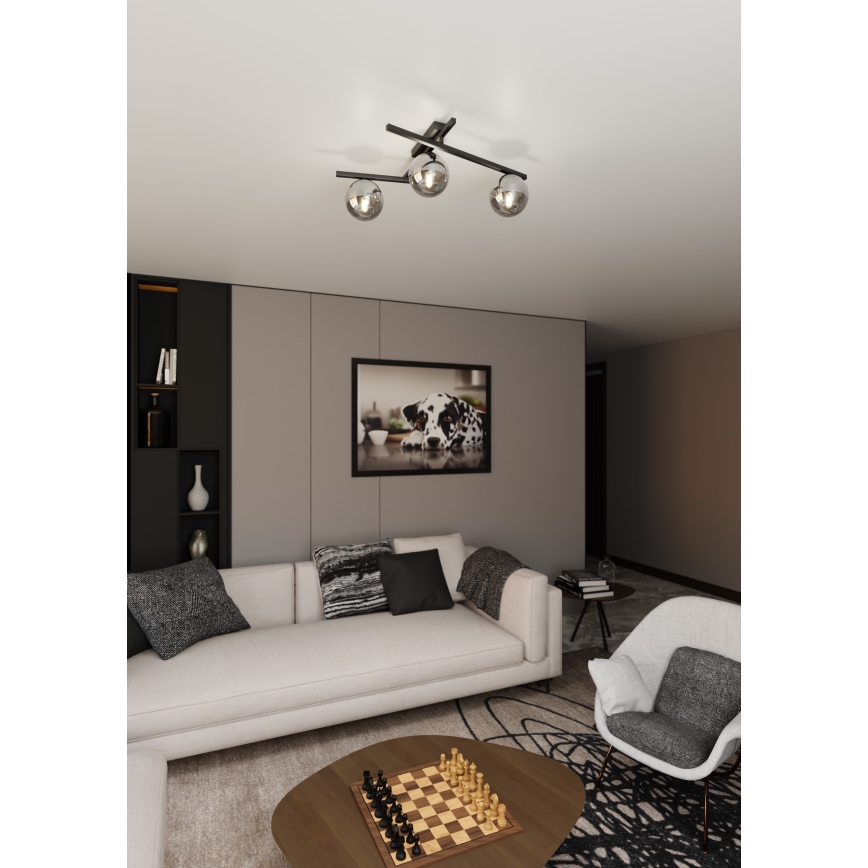 Стельовий світильник SMART 3xE14/10W/230V чорний/сірий