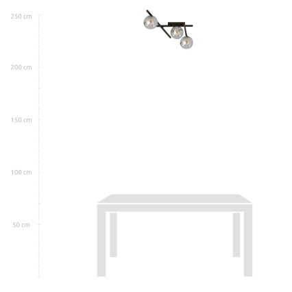 Стельовий світильник SMART 3xE14/10W/230V чорний/сірий