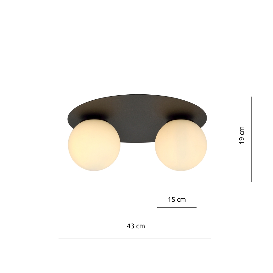 Стельовий світильник SOLAR 2xE14/10W/230V чорний/білий