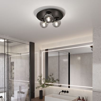 Стельовий світильник SOLAR 3xE14/10W/230V чорний/сірий