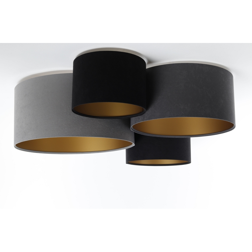 Стельовий світильник SPACE 4xE27/60W/230V сірий/чорний/золотий