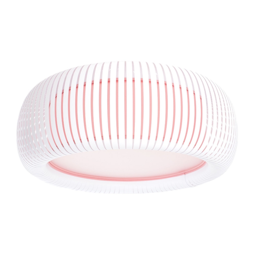 Стельовий світильник STRIPES 2×E27/40 Вт/230 В, діам. 55 см, білий/рожевий